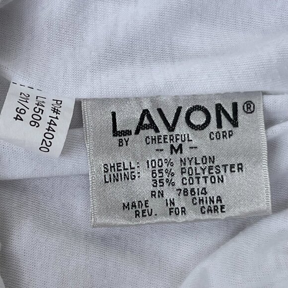 Vintage 90s Lavon White Embroidered Windbreaker 2-Piece Tracksuit Set W's Size M - Picture 11 of 16